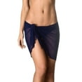thumbnail image 1 of Coqueta Mesh Cover up Swimwear Beach Sarong Pareo Canga Swimsuit Wrap NAVY-O/S, 1 of 3