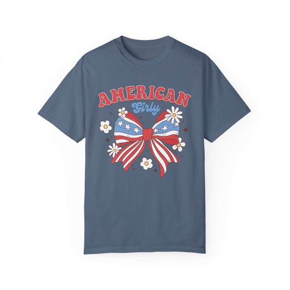 Coquette 4th of July Bow American Girly Comfort Colors Shirt