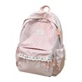 thumbnail image 1 of Coquette Aesthetic Bow Polka Dot Backpack for Women, Multi Compartment Laptop Rucksack with Lace Trim, Preppy Style for College School Daily Use (Black), 1 of 3