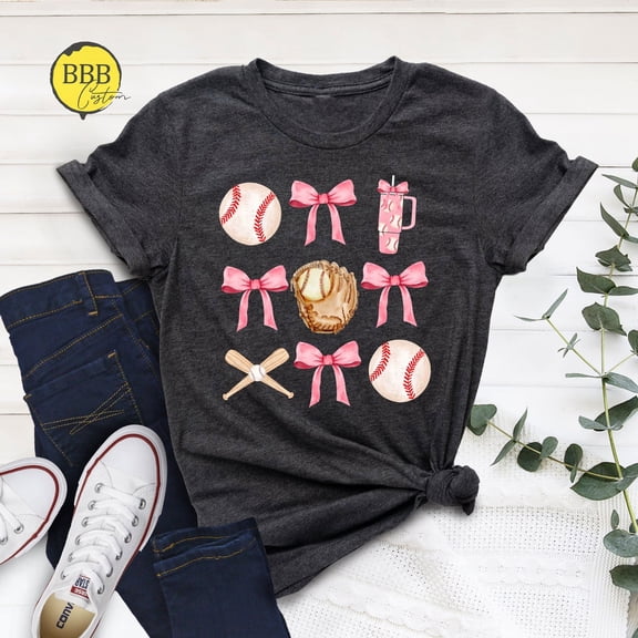 Coquette Baseball Bow Shirt: Sports Lover Tee Tshirt All Size S-5XL