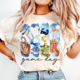thumbnail image 1 of Coquette Baseball Mama T-Shirt, Game Day Bow Baseball Tee, Brushstroke Baseball Mom Shirt, Cute Baseball Sublimation Shirt, 1 of 5