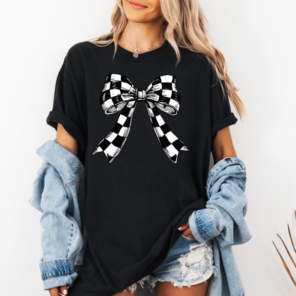 Coquette Black Bow Shirt, Coquette Shirt, Soft Girl Shirt, Coquette Aesthetic Shirt, Cute Bow Shirt, Black Ribbon Shirt, Cute Coquette Shirt All Size S-5Xl