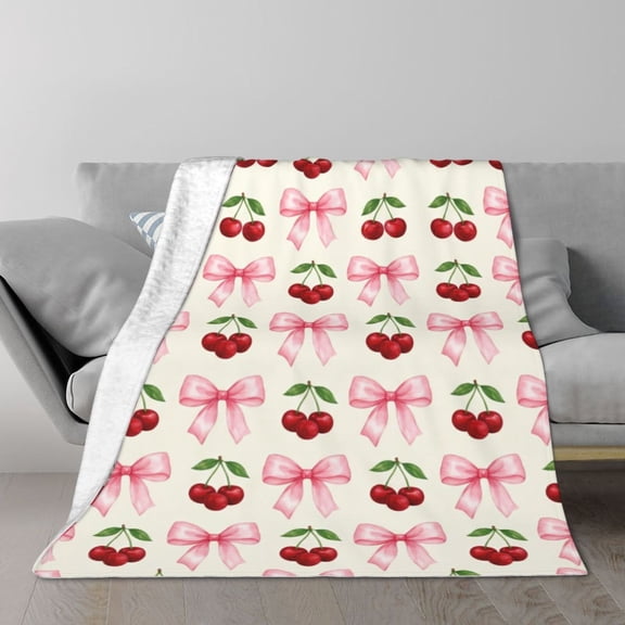 Coquette Blanket Colorful Preppy Aesthetic Lounging Blanket for Desk Chair, College Dorm Room Decor 50x40