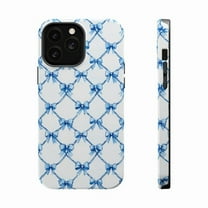 Coquette Blue Bows MagSafe iPhone Case for iPhone 11 12 13 14 15 16 Pro Max