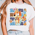 thumbnail image 1 of Coquette Bluey Mama Shirt, Bluey Mom Shirt, Coquette Bow Mom Shirt, Blue Dog Mum Shirt, Cool Moms Club Shirt, Mothers Day, Gift For Mom Unisex S-5XL Hot Trending Shirt, Vintage Birthday Gift, 1 of 2