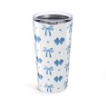 thumbnail image 1 of Coquette Bow 20 oz Stainless Steel Travel Tumbler Double-Wall Insulated with Lid, Blue, 1 of 10