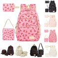 thumbnail image 1 of Coquette Bow Backpack - Cute Kawaii Backpack Set Aesthetic Daypack Bow Rucksack,Hot Pink, 1 of 6