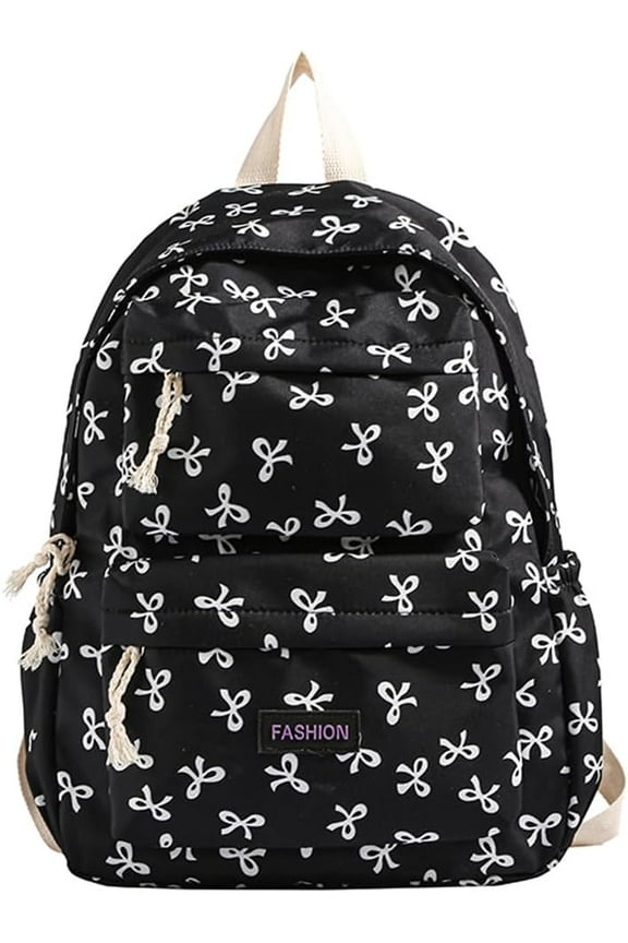 Coquette Bow Backpack Cute Kawaii Laptop Backpack Aesthetic Travel Daypack for Women Bow Rucksack