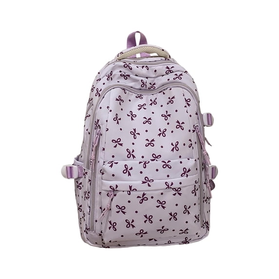 Coquette Bow Backpack - Cute Preppy Backpack Kawaii Bow Daypack Aesthetic Rucksack