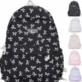 thumbnail image 1 of Coquette Bow Backpack, Kawaii Cute Backpack Aesthetic Daypack Bow Rucksack (Black), 1 of 9