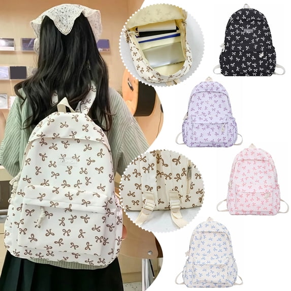 Coquette Bow Backpack Kawaii Cute Backpack Aesthetic Daypack Large Capacity Gilrs Backpack