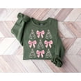 thumbnail image 1 of Coquette Bow Christmas Sweatshirt, Christmas Tree Shirt, Christmas Sweatshirt, Girly Christmas Sweater, Coquette Bow Sweater, 1 of 5