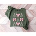thumbnail image 1 of Coquette Bow Christmas Sweatshirt, Christmas Tree Shirt, Christmas Sweatshirt, Girly Christmas Sweater, Coquette Bow Sweater, 1 of 5
