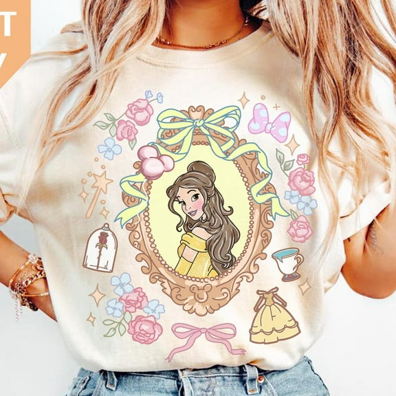 Coquette Bow Disney Belle Princess Shirt, Beauty And The Beast T-Shirt, Princess Shirt, Disney Princess Shirt, Magical Kingdom Shirt
