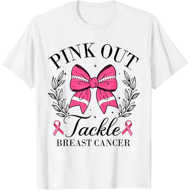 Pink Out Football Bow Tee Pink Out Football Bow Tee