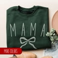 thumbnail image 1 of Coquette Bow Mama Sweatshirt, Mama Sweater, Oversized Mom Sweatshirt, Mothers Day, Pregnancy Announcement, Coquette Mama, Mommy Shirt, Tshirt All Size S-5XL, 1 of 5