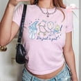 thumbnail image 1 of Coquette Bow Mickey Fantasia Disney Girl Crop Tank, Minnie Bracelet Disney Girl Trip Baby Tee Crop Top, Disney World Disneyland Trip, 1 of 6