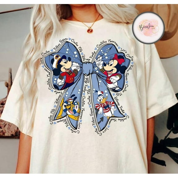 Coquette Bow Mickey and Friends Disney Cruise Shirt, Disney Mickey Family Friends Squad Cruising Together 2025 Shirt, Disneyland Trip Shirt