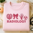 thumbnail image 1 of Coquette Bow Radiology Embroidered Tone-On-Tone Sweatshirt, Rad Tech Embroidery Shirt, Xray Technician Tee, 1 of 5