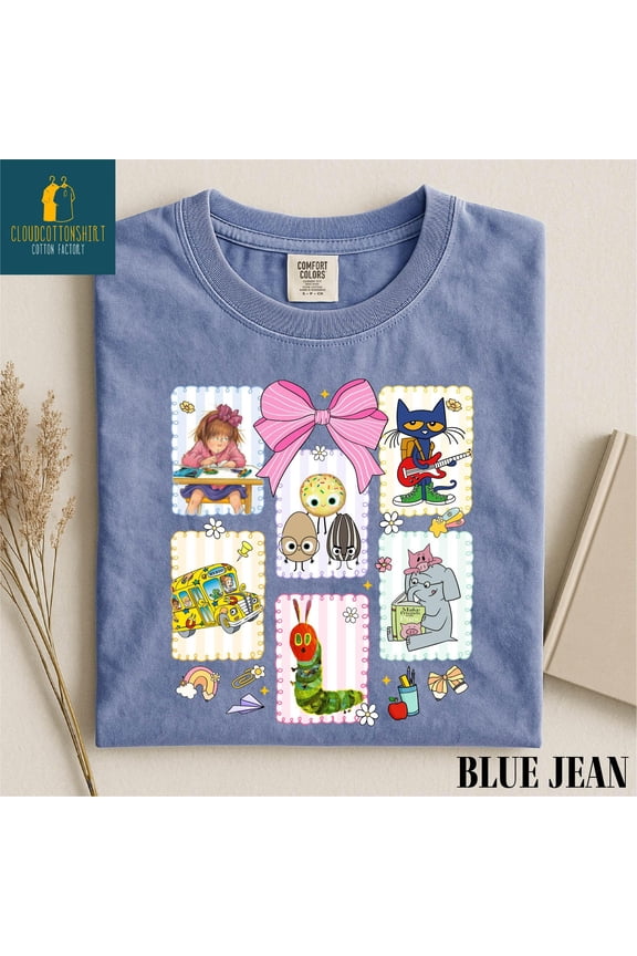 Coquette Bow Teacher Shirt Back to School Kindergarten Teacher TShirt Childrens Books TShi