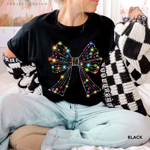 Coquette Bow Winter Shirt, Coquette Winter Sweatshirt, Retro Winter Lights Tee, Party Tshirt Vintage Winter Hoodie Gift Cbl01 Sweatshirt All Size S-5XL