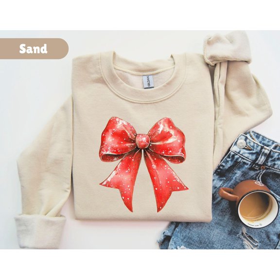 Coquette Bow Winter Sweatshirt for Women Sweatshirt Womens Winter Sweater Womens Sweatshirts Womens Winter Sweatshirt388 Tshirt All Size S-5XL