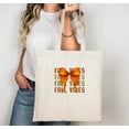 thumbnail image 1 of Coquette Bow With Autumn Leaves And A Girly Fall Aesthetic Tote Bags, 1 of 4