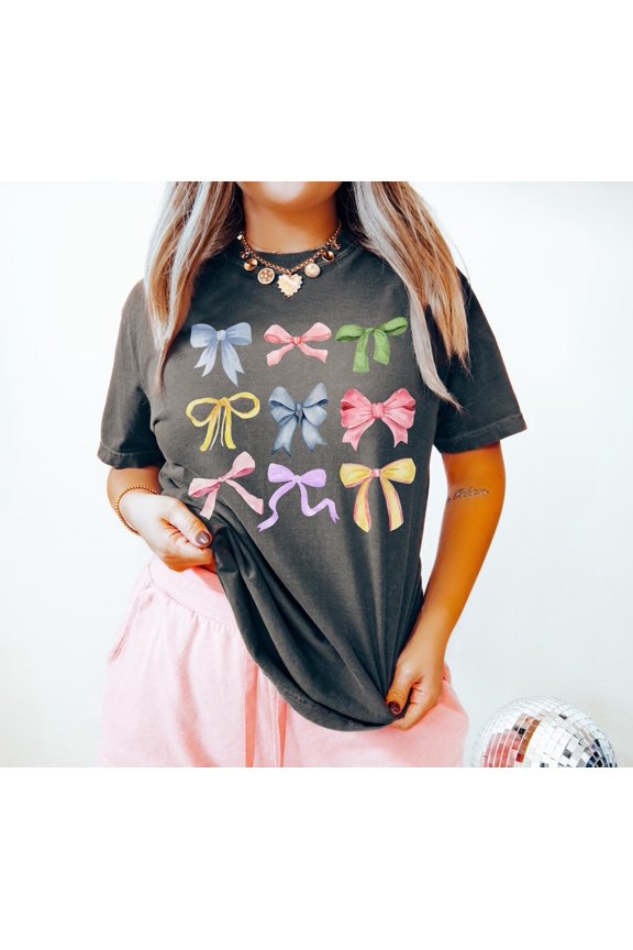 Coquette Bows T-Shirt: Girly Preppy Pastel Tee All Size S-5Xl