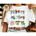 thumbnail image 1 of Coquette Bows Toy Story Characters T-Shirt, Disney Woody Buzz Jessie Bo Peep Tee, Toy Story Land Matching, Disneyland Family Trip Gifts, 1 of 5