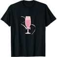 thumbnail image 1 of Coquette Bows with Champagne Glass Cute Coquette clothes T-Shirt, 1 of 4