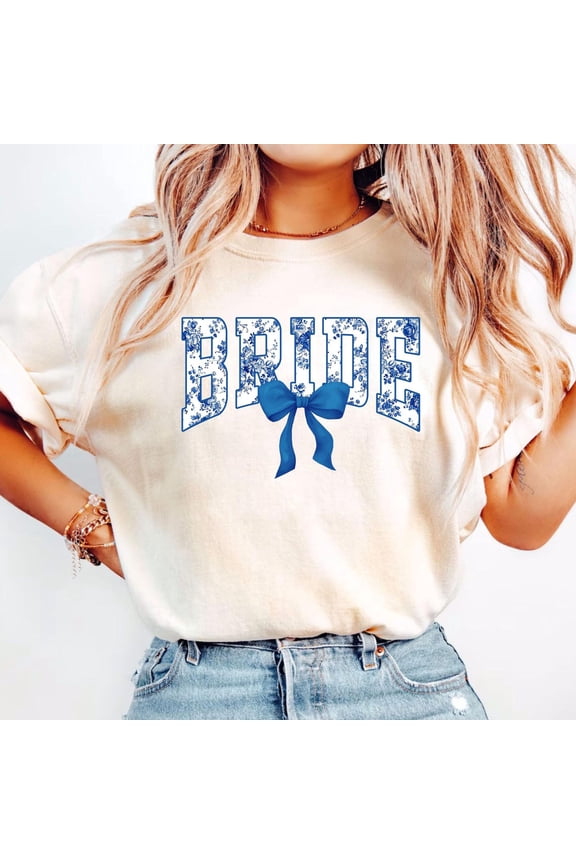 Coquette Bride Shirt, Engagement Party T-Shirt, Team Bride Tees, Bride Bow T-Shirt, Wedding Her, Coquette Wedding Tee, Bachelorette Tee All Size S-5Xl