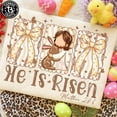 thumbnail image 1 of Coquette Brush Stroke Jesus He Is Risen Bible Shirt SAND Unisex S-5XL Hot Trending Shirt, 1 of 4