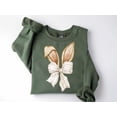 thumbnail image 1 of Coquette Bunny Tee, Bow and Ears Design, Pastel Spring Sweatshirt, 1 of 6