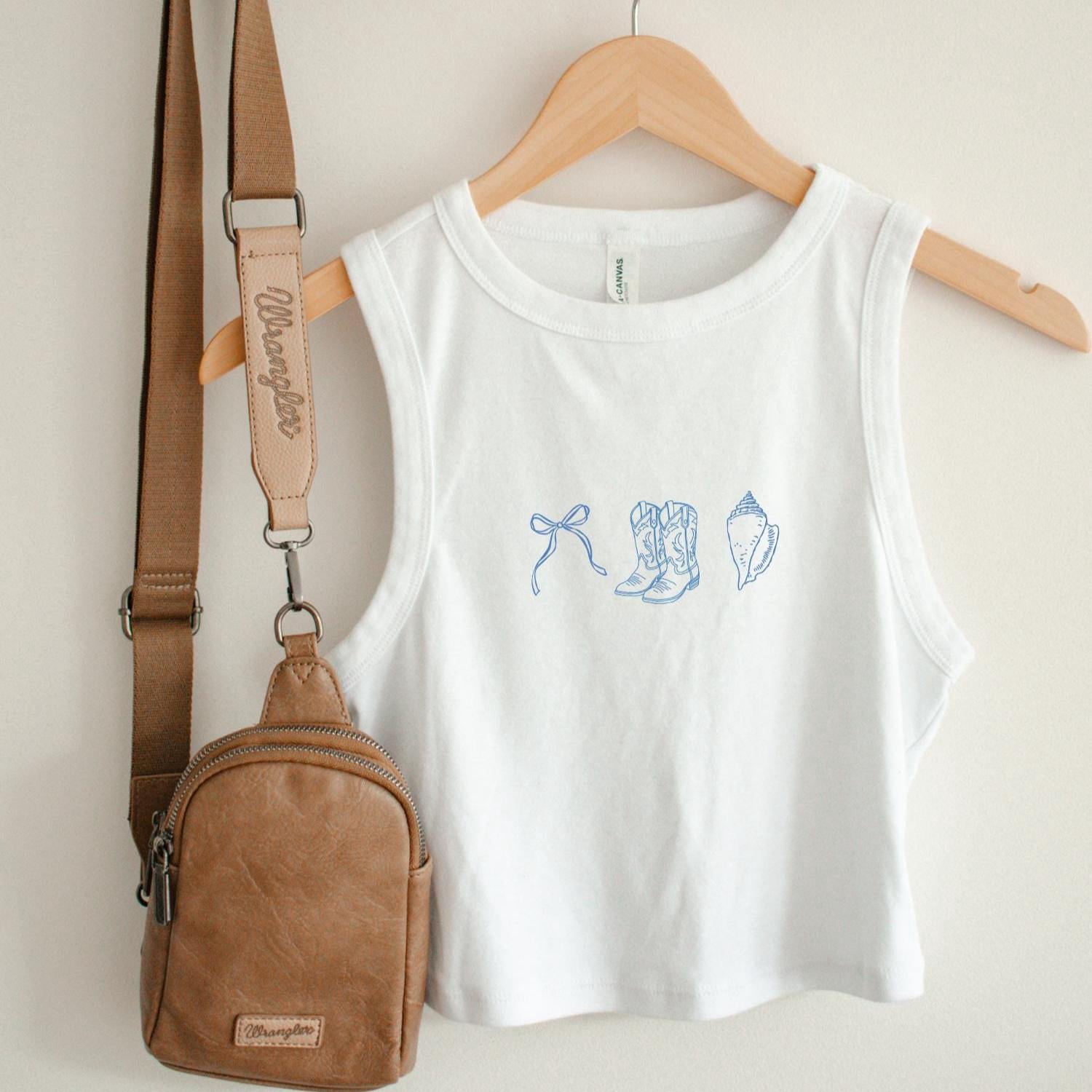 Coquette Coastal Cowgirl Tank Top Seashell Tank Meet Me At The Beach ...