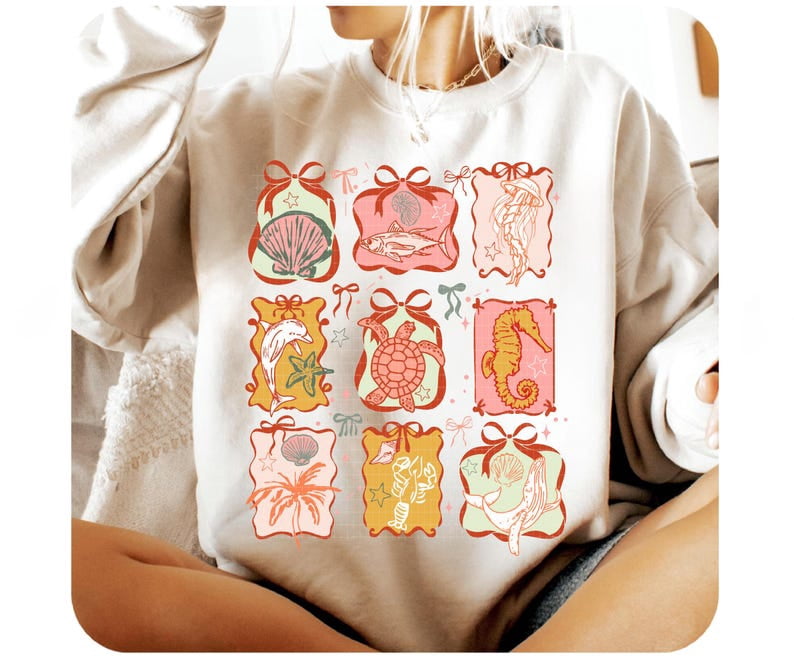 640) Coquette Seashells - Sweatshirt