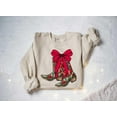 thumbnail image 1 of Coquette Cowgirl Sweatshirt, Christmas Western Outfit, Cowboy Christmas, Cowgirl Boots Sweatshirt, Howdy Santa, Western Christmas Sweatshirt, 1 of 5