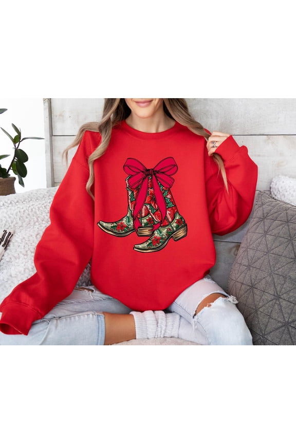 Coquette Cowgirl Winter Occasion Sweatshirt,Winter Occasion Cowboy Shirt, Retro Winter Occasion Sweatshirt, Cowgirl S,, ,Cute, Full size S-5XL
