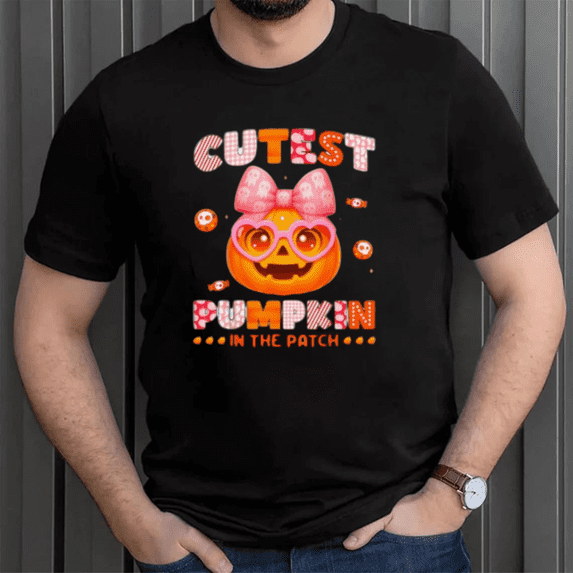 Coquette Cute Pumpkin Retro Girly Fall Season Aesthetic Unisex T-Shirt, up to size 5XL
