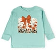 thumbnail image 1 of Coquette Fall Floral Orange - Toddler Long Sleeve Graphic Tee, 1 of 8