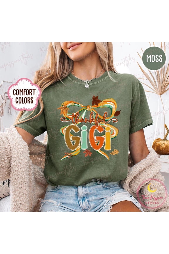 Coquette Fall Grandma Bow Pumpkin Season Gigi T1278 T-Shirt All Size S-3XL