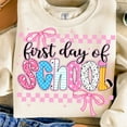 thumbnail image 1 of Coquette First Day of School Shirt, Preppy Back to School Shirt for Teachers and Students Sweatshirt, Cute Pink Bow School Shirt for Pre-K to 5th Grade, 1 of 5
