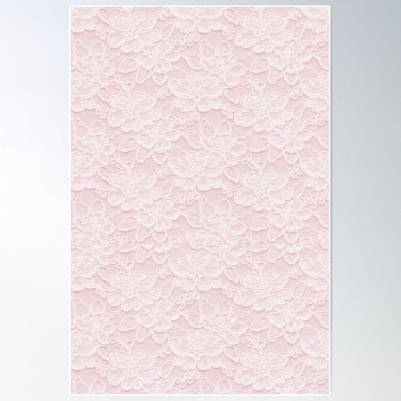 Coquette Floral Lace Pattern Poster Wall Art, Modern Wall Decor For Living Room Bedroom, 8x12 UNFRAMED