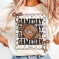 thumbnail image 1 of Coquette Football Game Day T-Shirt, Preppy Touchdown Season Tee, Girly Fall Football Mom Shirt, Bow & Heart Sublimation Graphic Top, 1 of 5