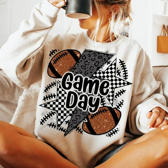 Coquette Football Mama Sweatshirt, Retro Game Day Football Shirt, Fall Football Season Sweatshirt, Football Mom Sports Shirt