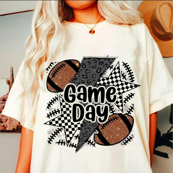 Coquette Football Mom T-Shirt, Retro Game Day Football Shirt, Fall Football Season Tee, Bow Sports Mama T-Shirt