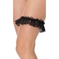 thumbnail image 1 of Coquette - 21147 - Gathered Lace Leg Garter - BLACK, 1 of 3