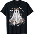 thumbnail image 1 of Coquette Ghost Halloween Flower Ghost Spooky Lace Ghost T-Shirt , Vintage T-Shirt, 1 of 2