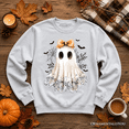thumbnail image 1 of Coquette Ghost Sweatshirt, Cute Halloween Sweater for Girly Ghouls, 1 of 9