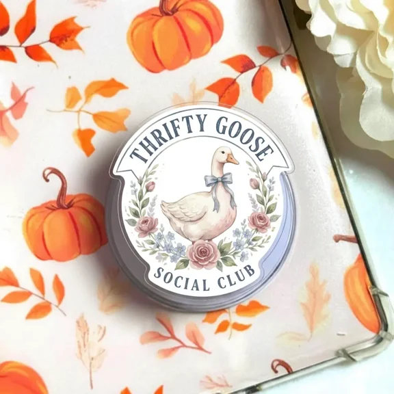 Coquette Goose Social Club Magsafe Phone Grip - Magnetic Pop Socket & Kickstand - Vintage Floral Accessory