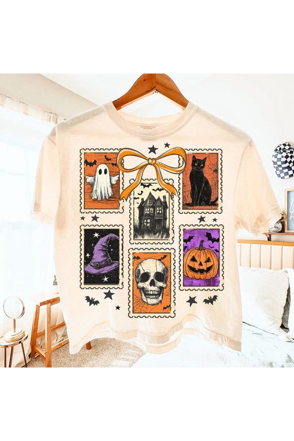 Coquette Halloween Fall Ghost Boho Shirt Girly Pink Pumpkin Shirt Boho Floral Fall Shirt Halloween Shirt Spooky Season Shirt Popular Now